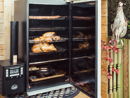 Bradley Smoker with Chickens