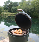 Medium Big Green Egg on stand