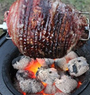 Oz Pig spit roasting