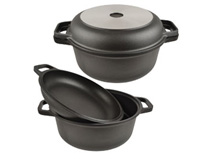 Aga Cast Aluminium Round Casseroles with Skillet Lid