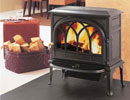Jotul F 400 wood burning stove with log basketthumbnail