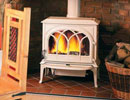 Jotul F 400 wood burning stove cream enamel thumbnail