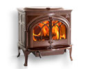 Jotul F 600 wood burning stove brown enamel thumbnail