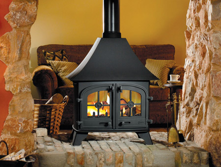 Yeoman County double sided multi fuel wood burning stove