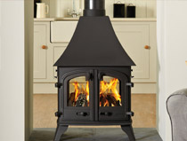 Yeoman Devon double sided multi fuel / wood burning stove