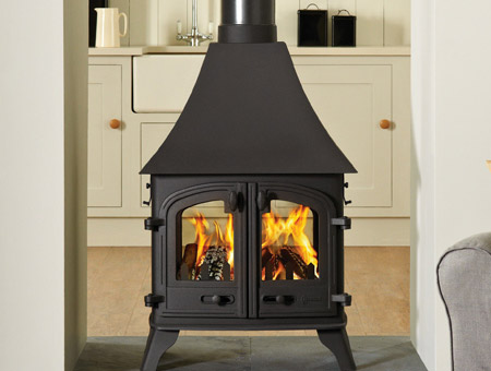 Yeoman Devon double sided multi fuel wood burning stove